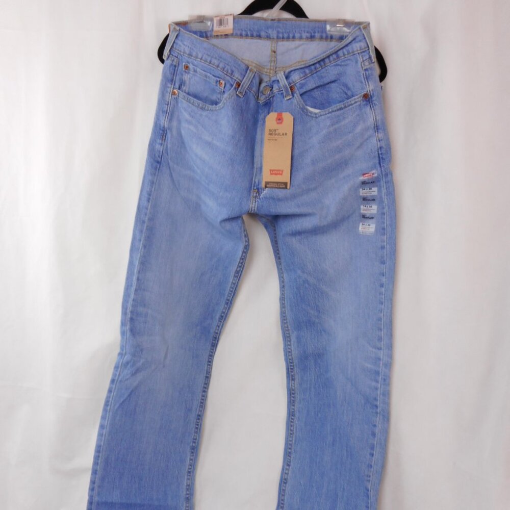 Levi's Men's 505 Regular Fit Jeans - Indigo, 34Wx36L